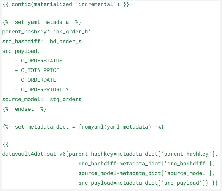 satellite version 0 in datavault4dbt