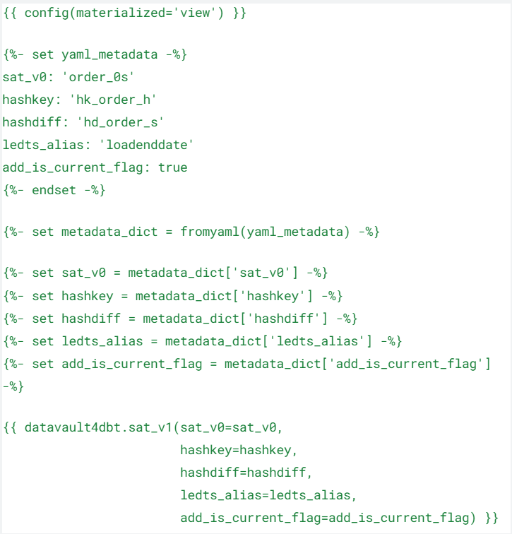 satellite version 1 in datavault4dbt