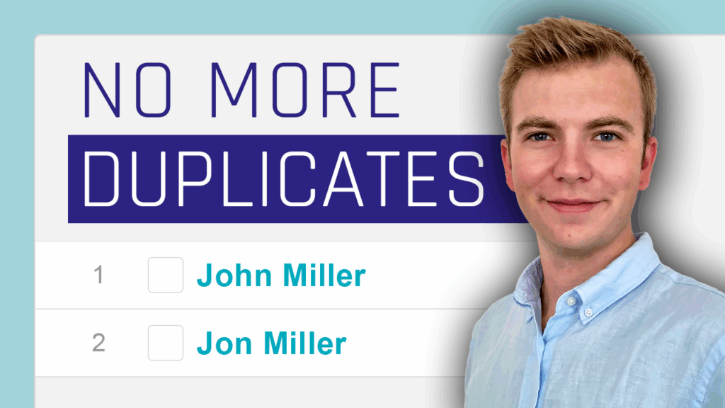 No More Duplicates